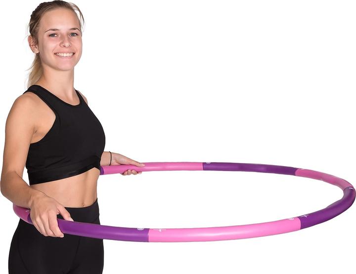 Produktbild Hoopomania Hula Hoop Reifen mit Schaumstoff 1,2kg pink violett (100 cm, 1200 g)