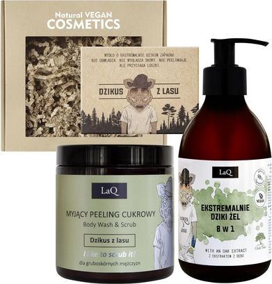 Produktbild LaQ Zestaw prezentowy dla mężczyzn Dzikus z Lasu (pasta 200ml+żel pod prysznic 8w1 300ml+mydło 85ml) (Haarpflege Set)