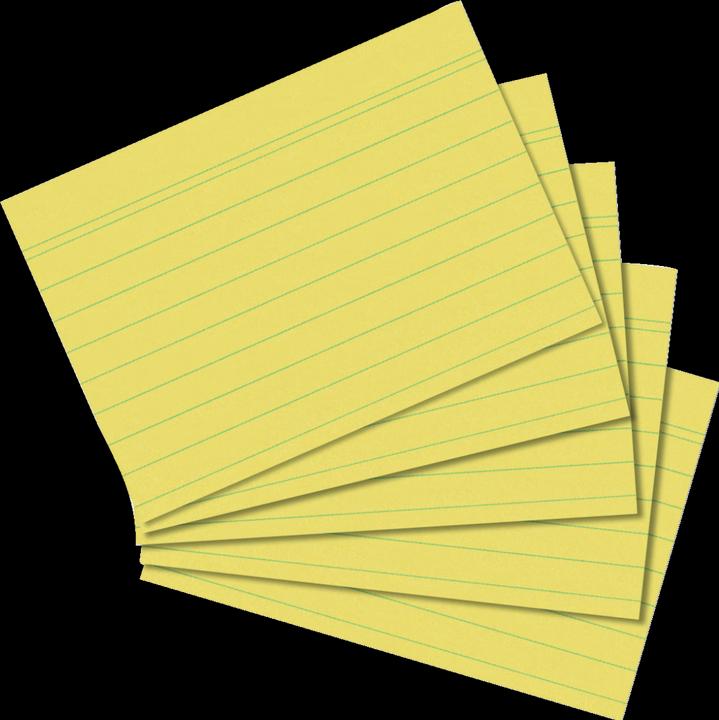 Produktbild Herlitz Karteikarten, DIN A8, liniert, gelb (A8, 170 g/m², 100 x)