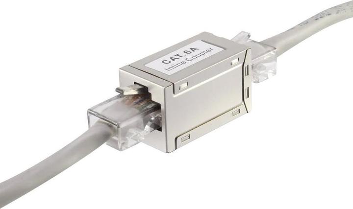 Immagine prodotto Renkforce CAT6A S/FTP Netzwerkverlängerung (Kabel + Kupplung) 15 m (S/FTP, CAT6a, 15 m)