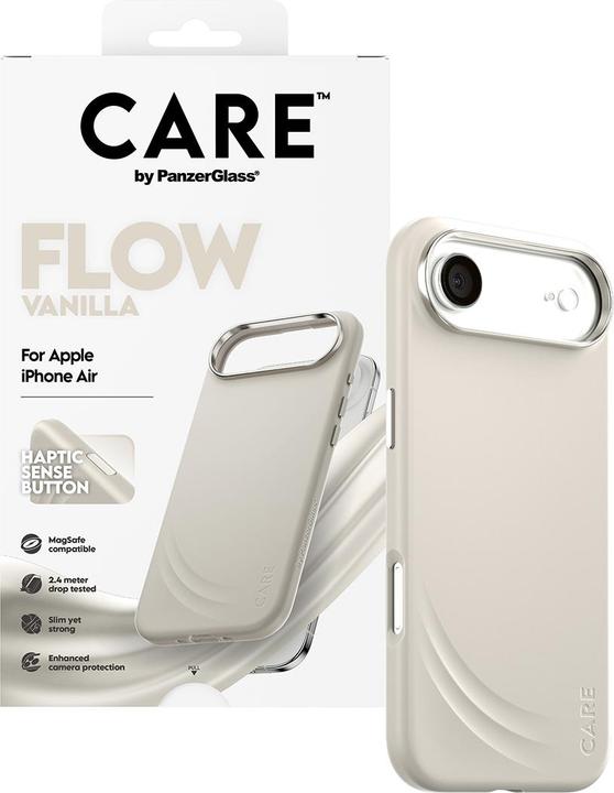 Produktbild PanzerGlass CARE by ® Feature FLOW Case Vanilla m. Cutout for Haptic & MagSafe iPhone Air (Apple iPhone Air)