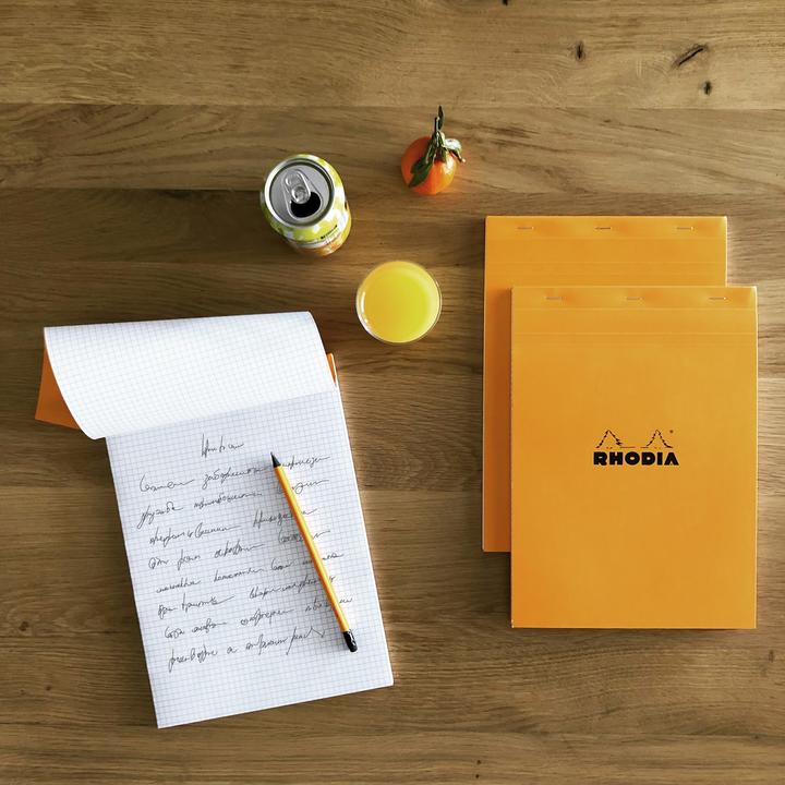 Actual product image Rhodia Blocks stapled 80g Basics (A4, Checked)