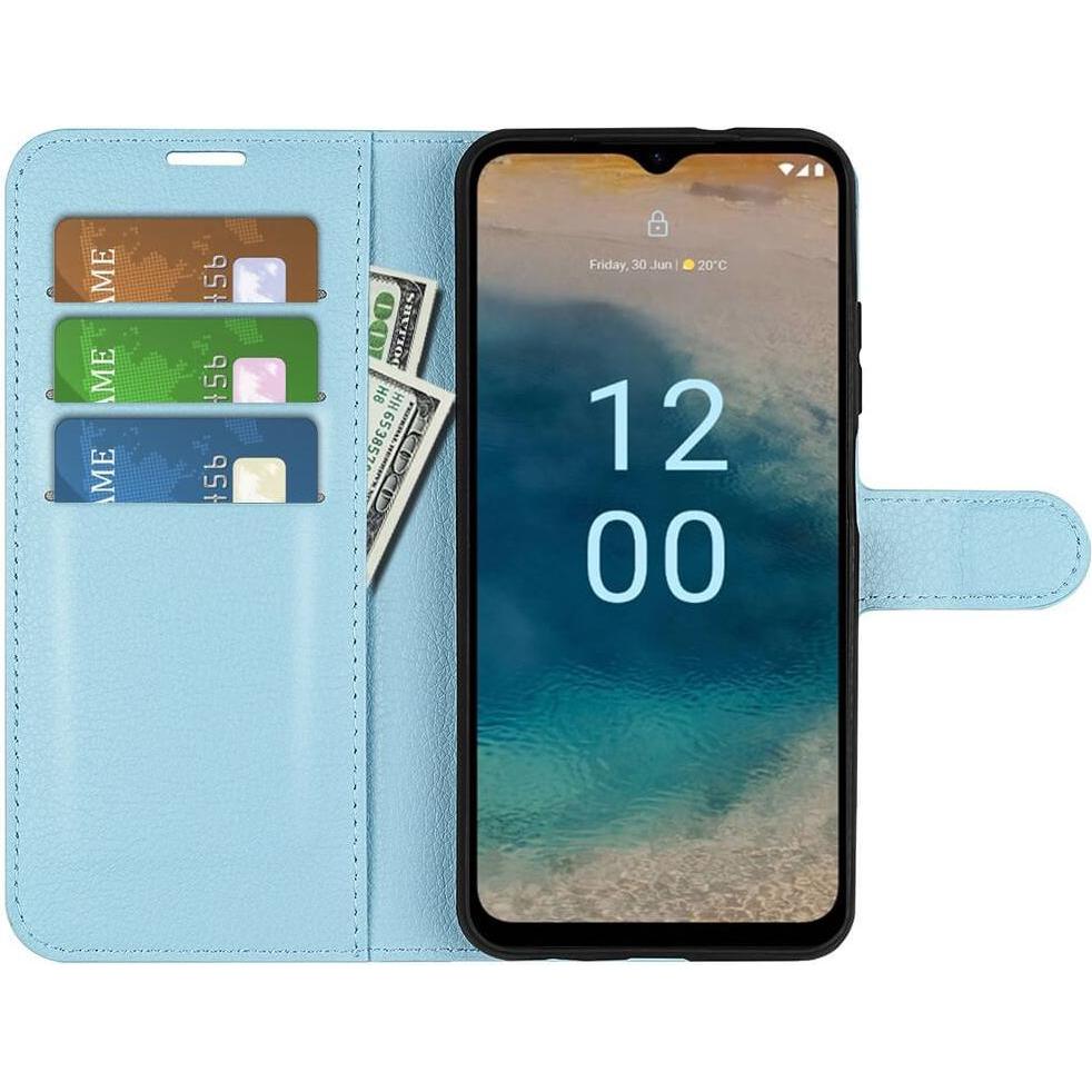 Thumbnail - Cover-Discount Nokia G22 - Leder Etui Hülle blau (Nokia G22), Smartphone Hülle, Blau
