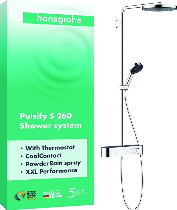 Produktbild hansgrohe Showerpipe 260 1jet mit ShowerTablet Select 400
