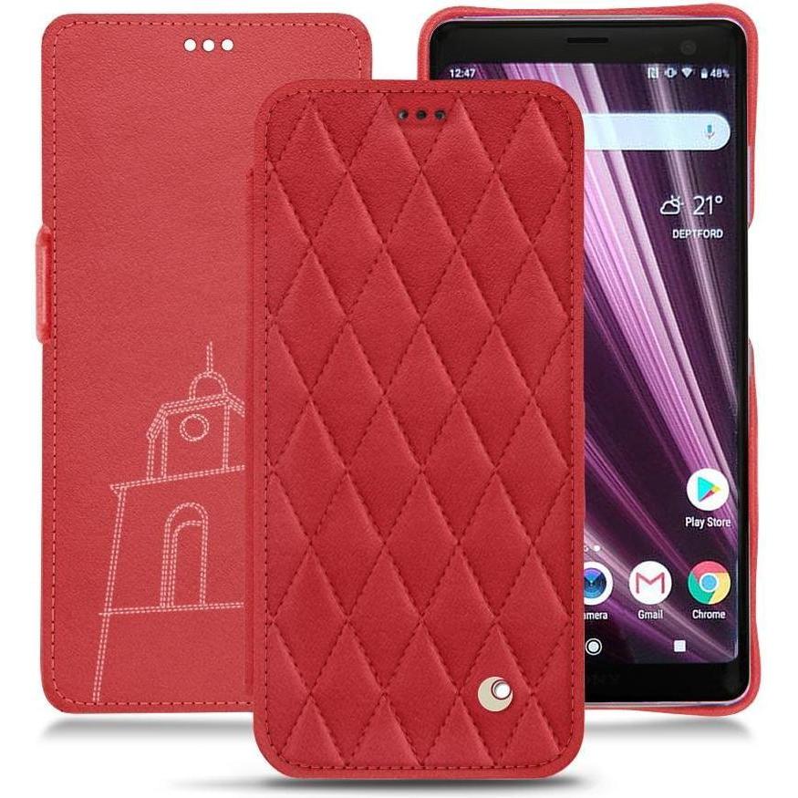 Thumbnail - Noreve Lederschutzhülle horizontal (Sony Xperia XZ3), Smartphone Hülle, Rot