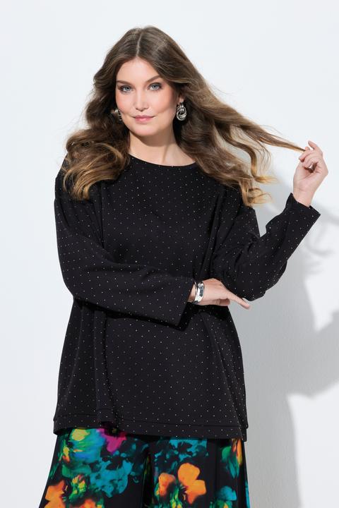 Produktbild Miamoda Sweatshirt, Boxy Fit, Scuba-Sweat, Glitzersteinchen (54)