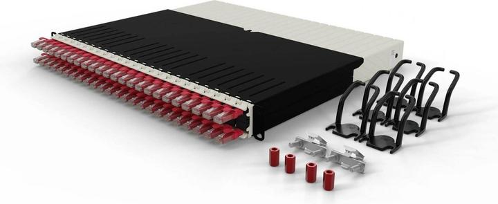 Produktbild PATCHBOX one / 8RU / Cat 6A, UTP, 0.8 m, Rot (U/UTP, UTP, CAT6a, 0.80 m)