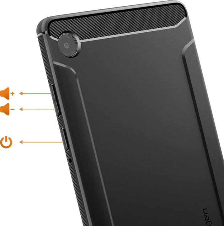 Actual product image Spigen - Rugged Armor - Samsung Galaxy Tab A11 - Matte Black (Samsung Galaxy Tab A11)