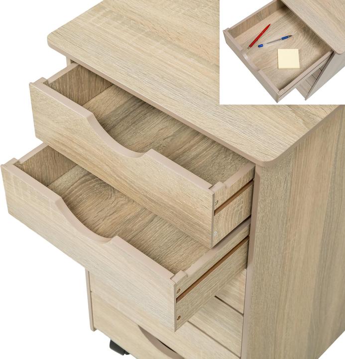 Produktbild tectake Rollcontainer (36 x 40 x 65 cm)