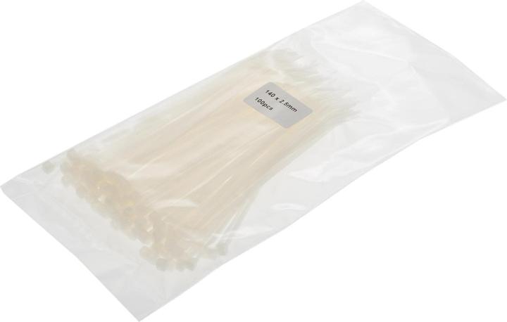 Actual product image VR-Technics Cable tie 140 x 2.5mm, 100 pieces (Plastic cable ties, 140 mm, 100 pcs.)