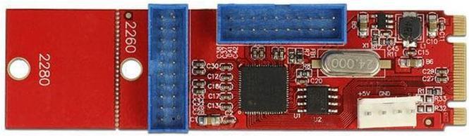 Actual product image Delock M.2 to 2x USB3.0 male connector
