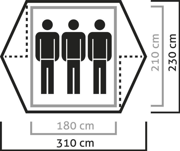 Actual product image Salewa Denali III (Dome tent, 3.37 kg, 3 persons)
