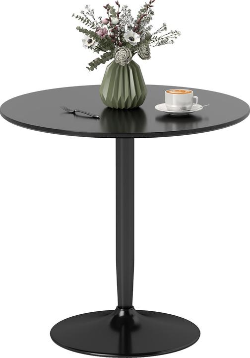 Produktbild Homcom Esstisch MDF, Stahl Schwarz (80 x 80 x 75 cm)