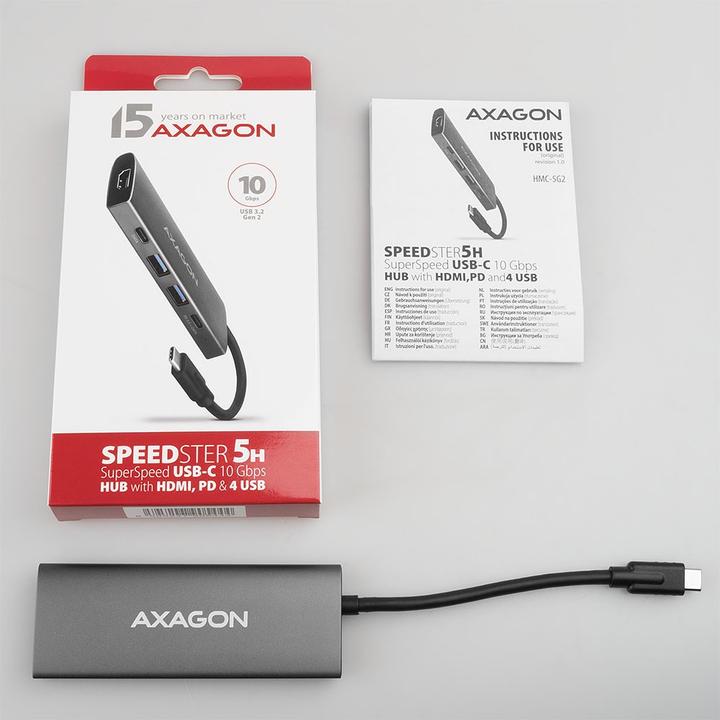 Produktbild Axagon HMC-5G2 (USB-C, 5 Ports)