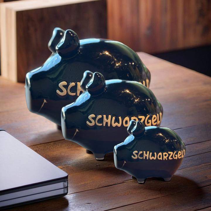 Immagine prodotto G. Wurm Monster Sparschwein-Schwarzgeld (30 x 25 x 25 cm)