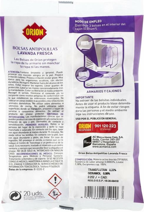 Produktbild Orion Mottenfrei