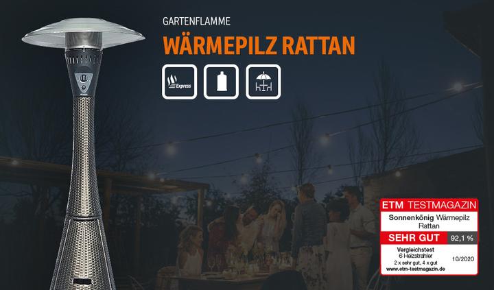 Actual product image Sonnenkönig Heating mushroom rattan 10 kW (10000 W)