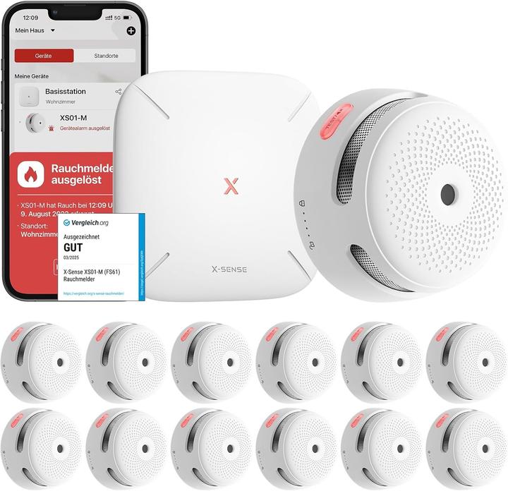 Produktbild X-Sense Smart Rauchmelder-Set mit WLAN-Basisstation