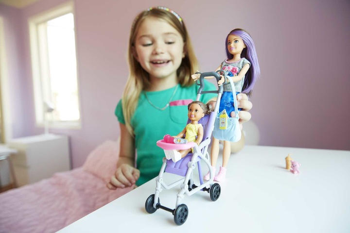 Productafbeelding Barbie Poppen en kinderwagen speelset