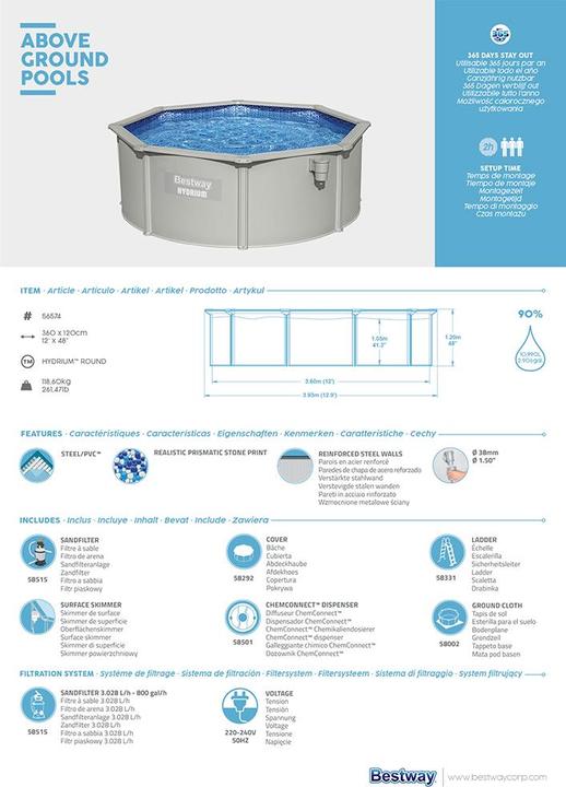 Actual product image Bestway Hydrium Splasher (Ø 360 x 120 cm)