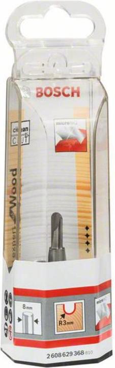 Produktbild Bosch Professional Zubehör Hohlkehlfräser Expert for Wood, 8 mm, R1 3 mm, D 6 mm, L 12,7 mm, G 50,8 mm