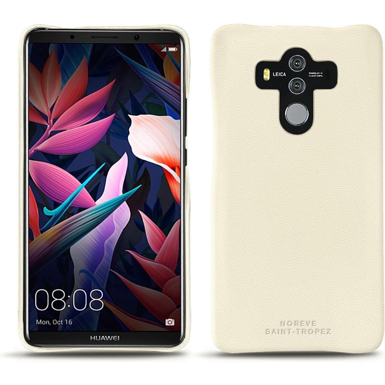 Noreve Lederschutzhülle (Huawei Mate 10 Pro), Smartphone Hülle, Weiss
