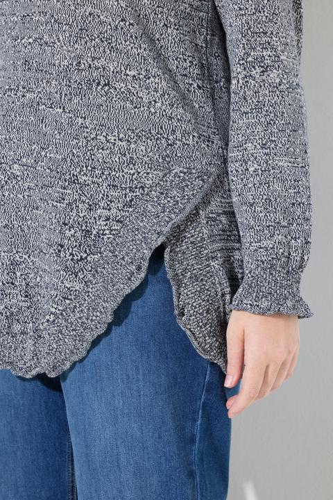 Produktbild Ulla Popken Pullover, Volants, V-Ausschnitt, Langarm (50, 52)