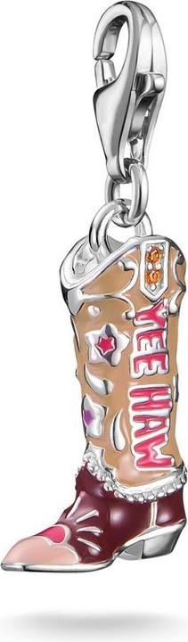 Thomas Sabo Charm-Anhänger Cowboy Stiefel Silber (Silber 925, Emaille)