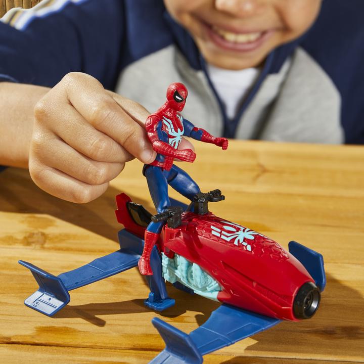 Actual product image Hasbro Spiderman Web Splashers Vehicle Spider-Man Jet Splasher