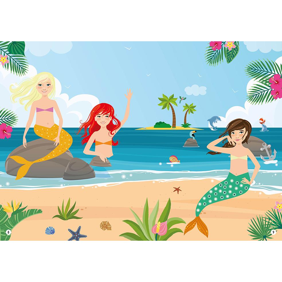 Thumbnail - Meine Anziehpuppen – stickern & träumen: Meerjungfrauen, Kinderbücher von Carolin Liepins