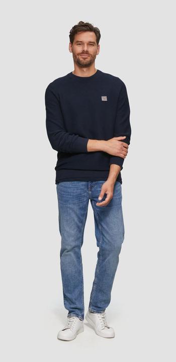 Actual product image s.Oliver Strickpullover Strickpullover mit Struktur und Label-Patch (XL)