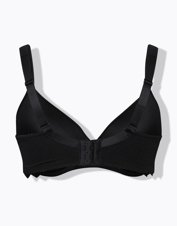 Actual product image Ulla Popken Satin and Lace Soft Cup Underwire Bra (85 E)