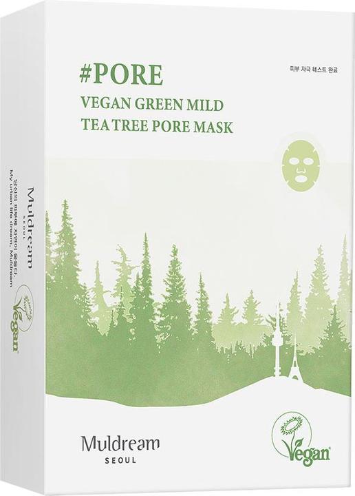Actual product image Muldream Vegan Green Mild Tea Tree Pore Mask