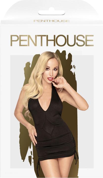 Actual product image Penthouse Lingerie Earth-shaker - V-neck mini dress with side gathering including thong (S, M)