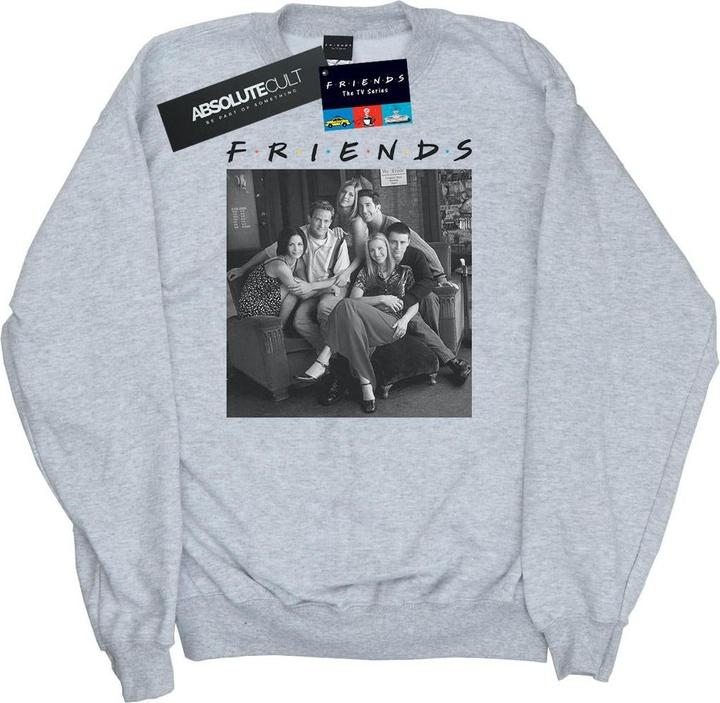 Actual product image Friends Mens Black And White Photo Sweatshirt (4XL)