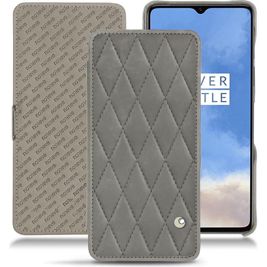 Noreve Lederschutzhülle horizontal (OnePlus 7T), Smartphone Hülle, Grau