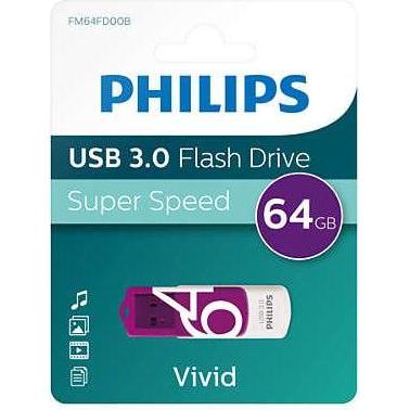 Philips USB ST. VIVID 3.0 64GB (64 GB, USB-A), Chiavetta USB, Bianco