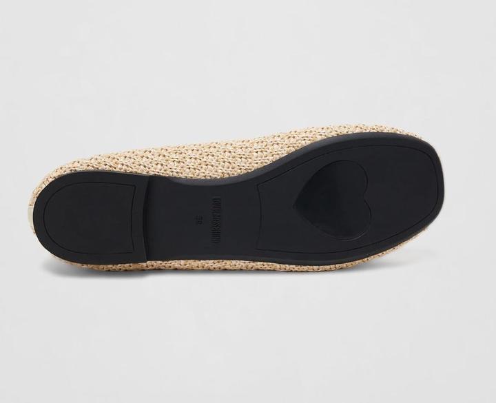 Produktbild Love Moschino Schlichte Ballerinas aus natürlicher Raffia (40)