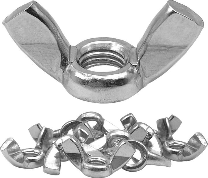 Actual product image Offgridtec Wing nuts M4 stainless steel A2 V2A 304 DIN315 15 pcs. (M6, M8, M5, M4, M16, M10, M3, M12)