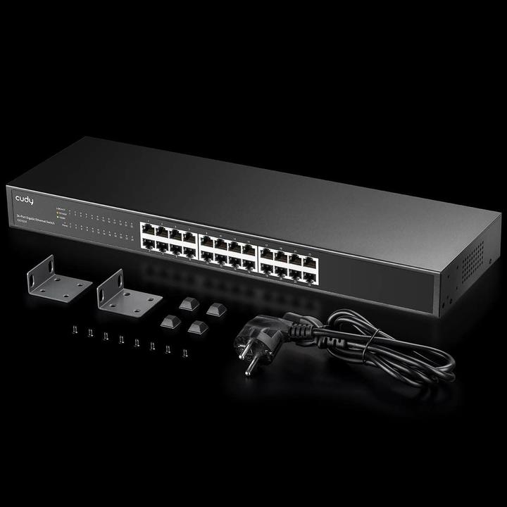 Actual product image Cudy GS1024 network switch Gigabit Ethernet (10/100/1000) Black (24 ports)