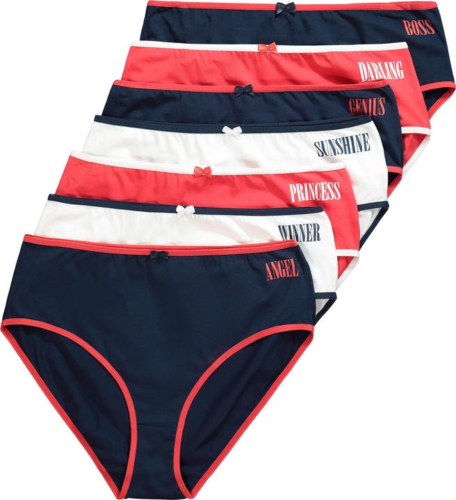Immagine prodotto Ulla Popken Slip midi in confezione da sette con scritta (42, 44, Confezione da 7)