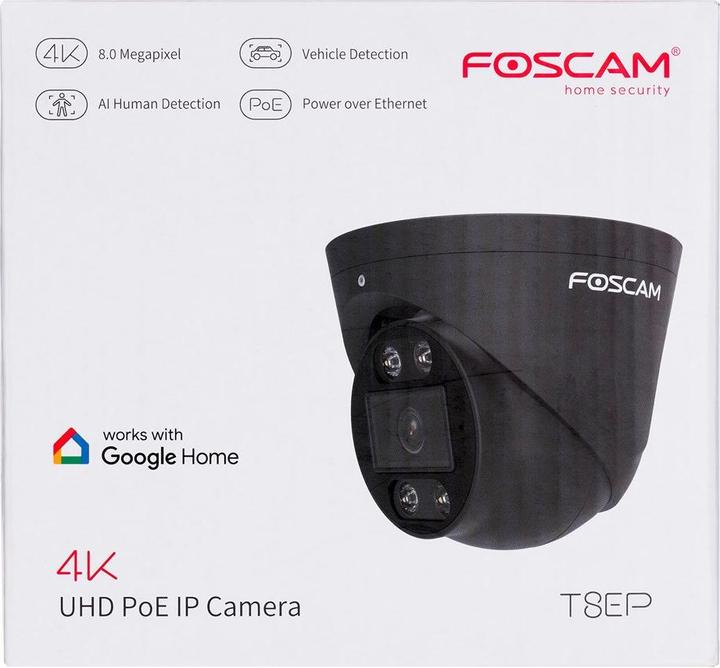 Actual product image Foscam T8EP, UHD PoE IP turret camera beveiligingscamera (3840 x 2160 pixels)