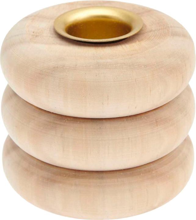 Produktbild Rico Design Kerzenhalter "Ringe", für Stabkerzen Ø 2,4 cm (7 x 7 x 8 cm)