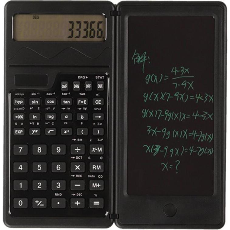 Lean Toys, Calcolatrice, Wissenschaftlicher Taschenrechner Notebook LED Stylus Solar Batterie (Batterie, Celle solari)