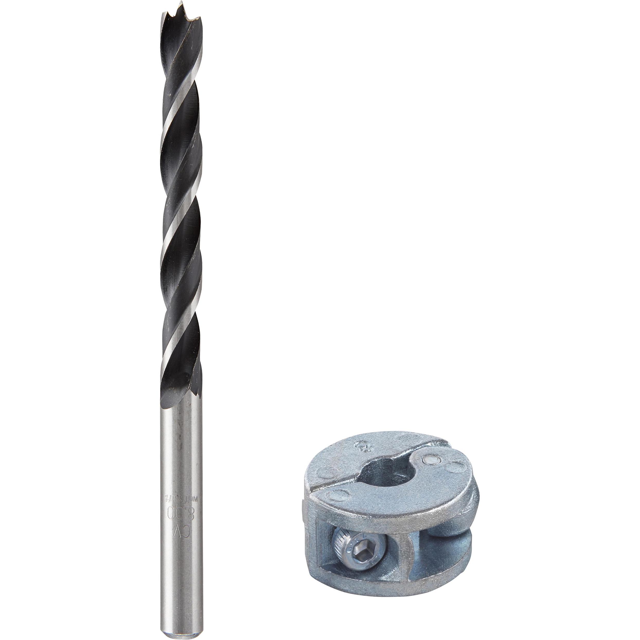 wolfcraft, Bohrereinsatz, Holzspiralbohrer-Set 2-tlg. (8 mm)