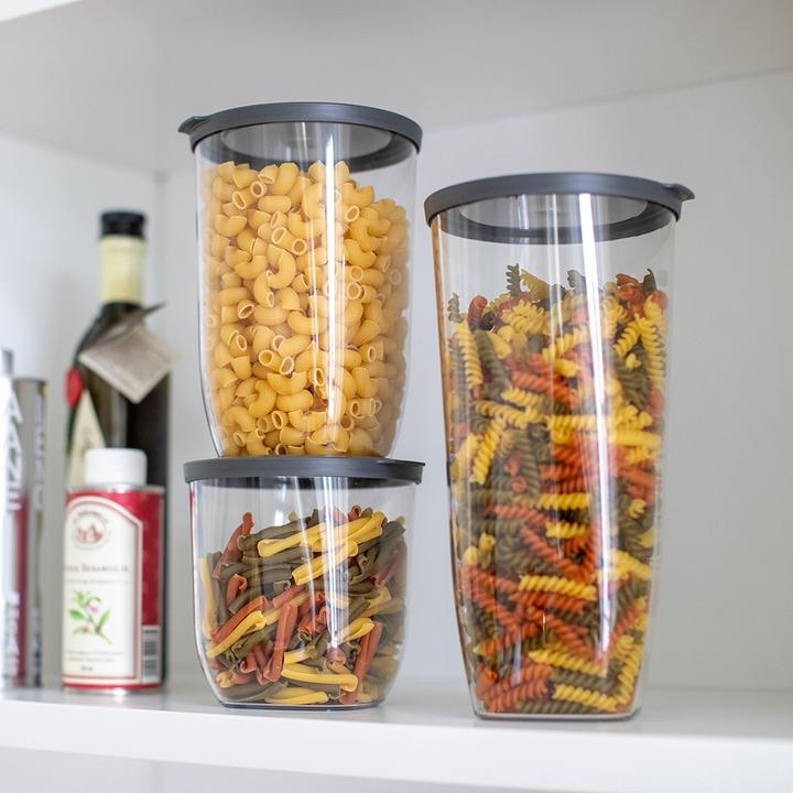 Immagine prodotto Koziol Vaso di conservazione Connect Dry S 1 l, Grigio Scuro (1 l)