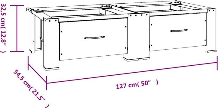 Actual product image vidaXL Waschmaschinensockel