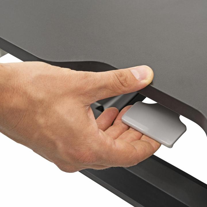 Actual product image Stier Standing desk converter with hydraulic height adjustment