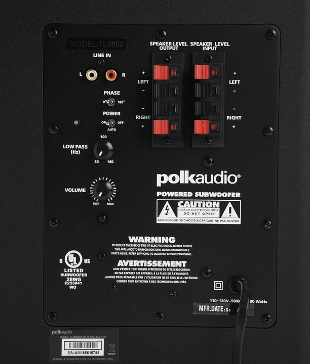 Image du produit Polk TL1600 Ensemble d'enceintes 5.1 canaux 50 W noir (Set, 50 W)