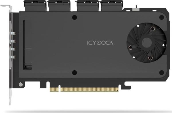 Icy Dock Adapter 4 x M.2 NVMe SSD Mobile Rack Adapter Card f
